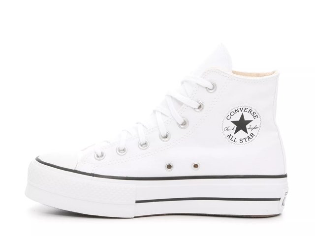 womens white converse platform