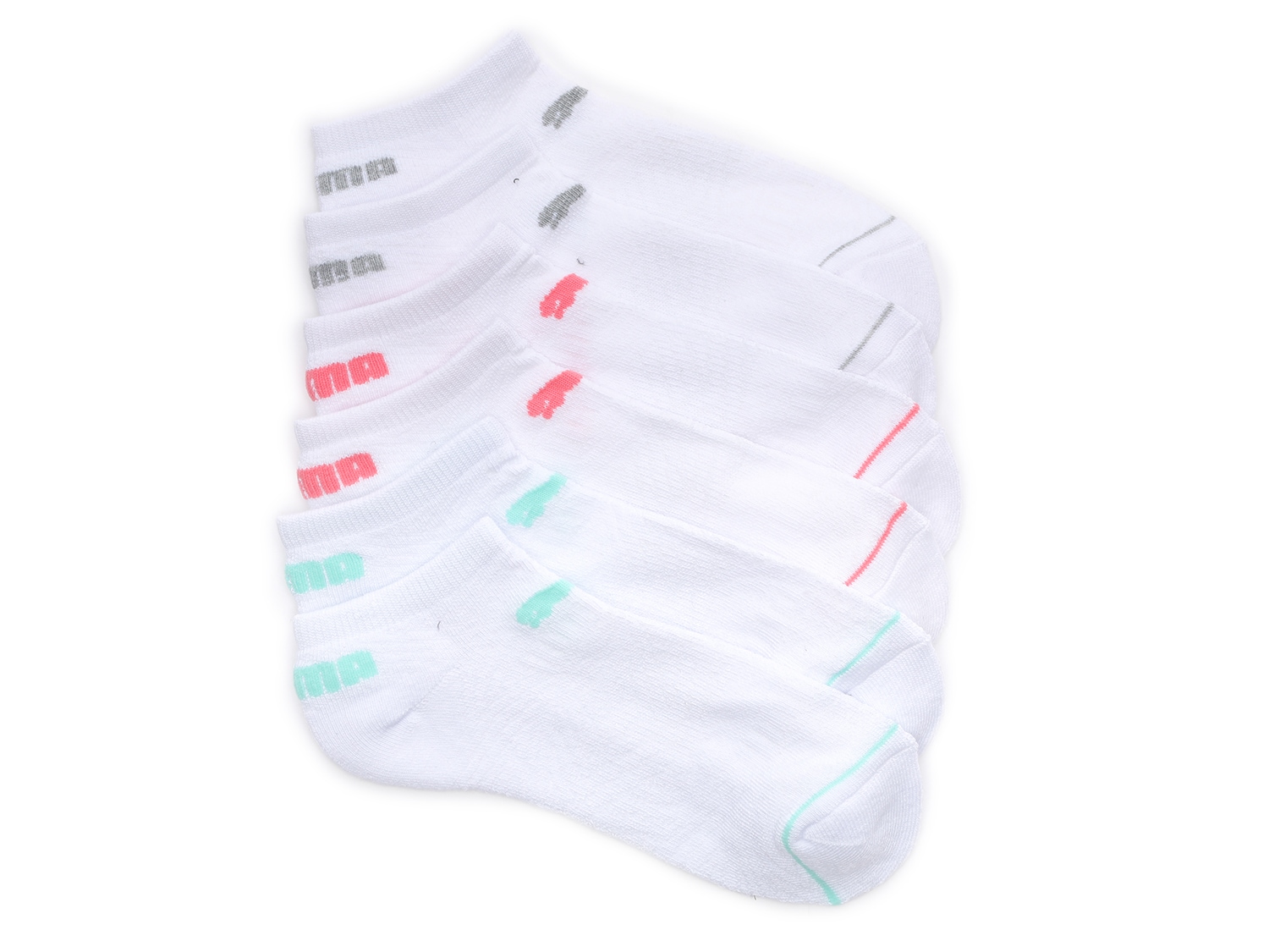  Terry Women's No Show Socks - 6 Pack 