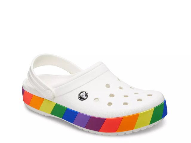 Crocs white rainbow 2025