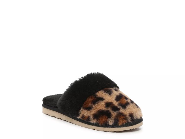Olive Edie Leopard Scuff Slipper Kids