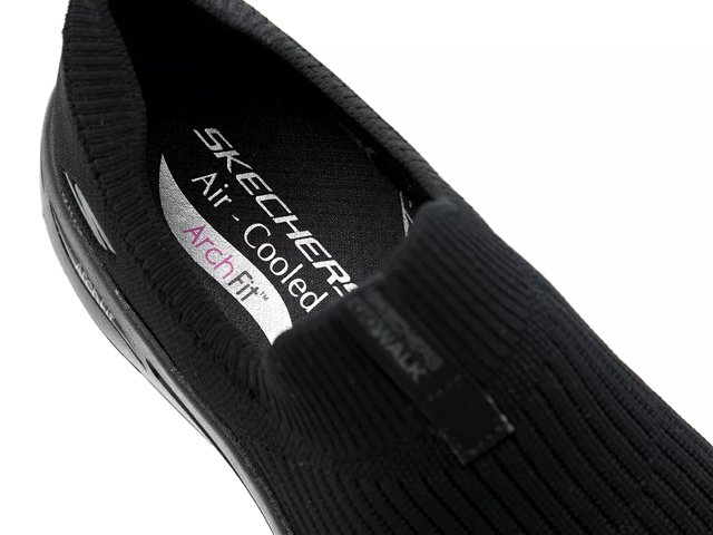  Skechers Women's GO Walk Arch FIT-Iconic Sneaker, Black/Black,  5