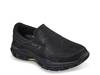 Skechers black slip on hot sale mens