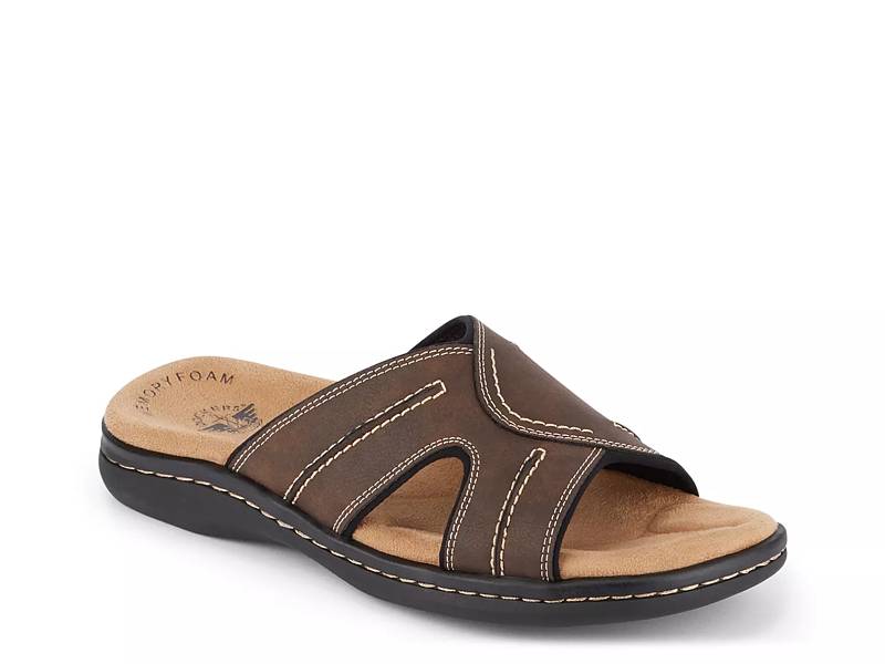 Mens memory foam slide sandals best sale