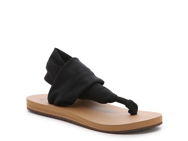 Sanuk Flip Flops, Women’s Size 9, Black