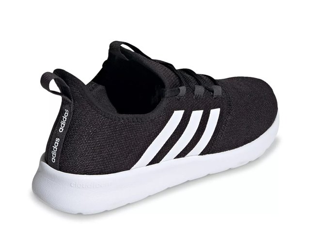 Adidas cloudfoam pure black and white on sale