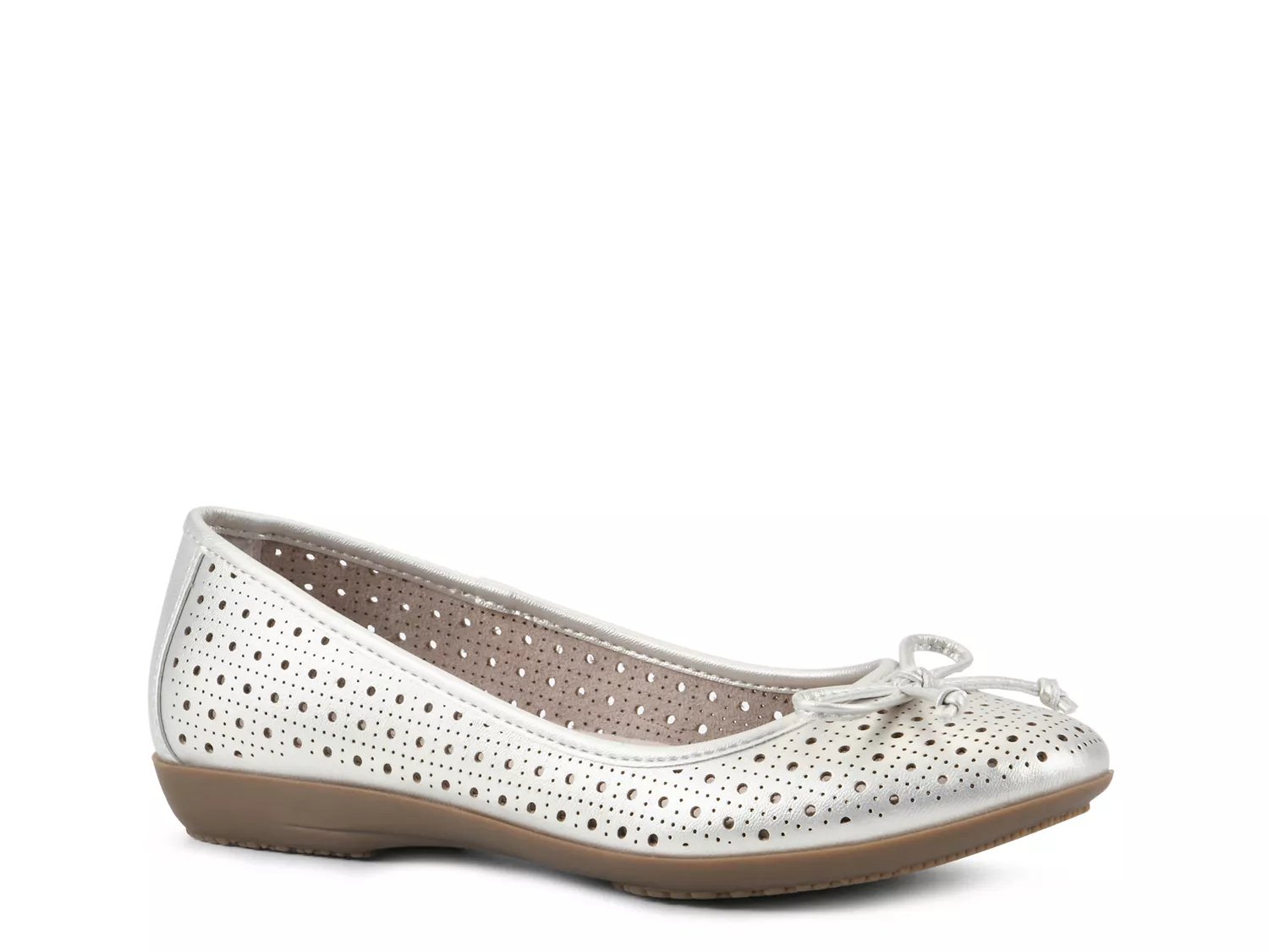 Cliffs by White Mountain Cheryl Ballet Flat | Women's | Silver Metallic | Size 7 | Flats