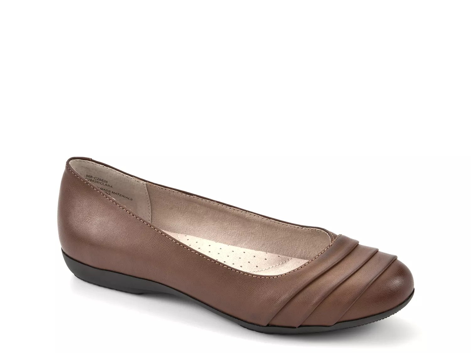 Cliffs by White Mountain Clara Flat | Women's | Brown Faux Leather | Size 9.5 | Flats