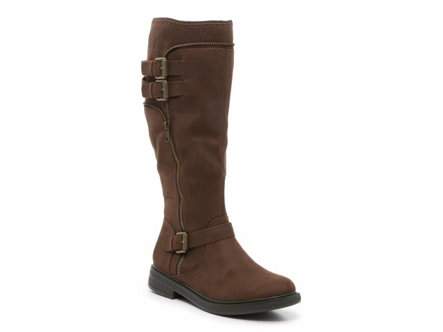 MAZED WIDE CALF RIDING BOOT