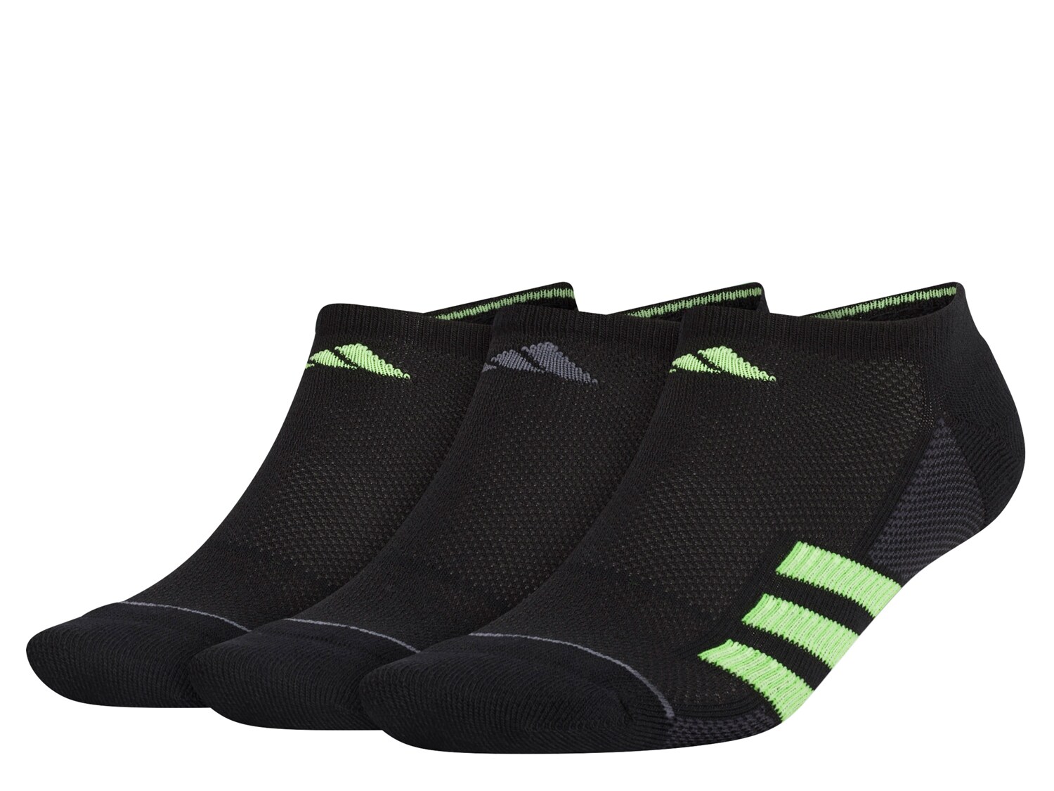 adidas Superlite Stripe II Men's No Show Socks - 3 Pack - Free Shipping ...