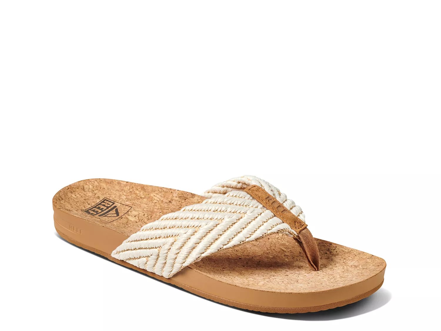 Roxy Women's Porto Sandal Flip Flop Natural 6 M US for sale online