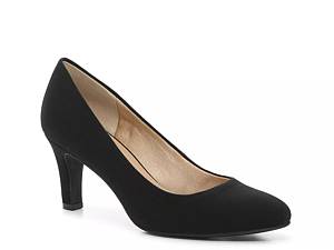 Black suede pumps wide hot sale width