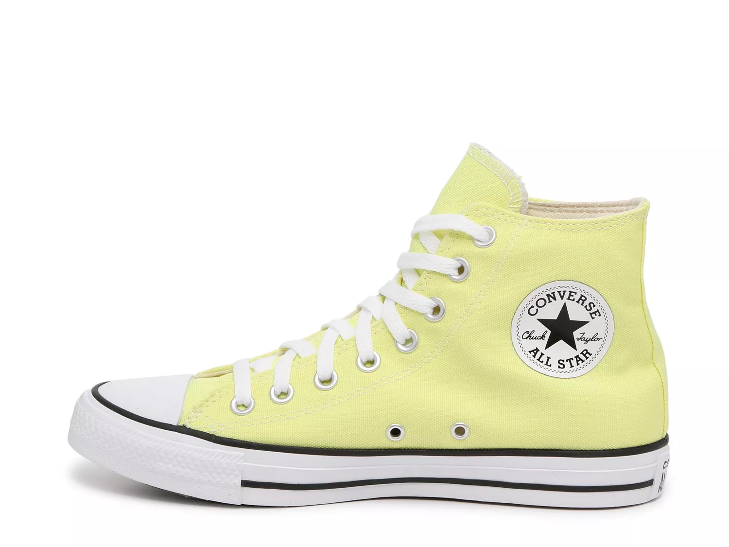 bright yellow high top converse