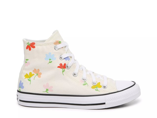 converse spring flower high tops