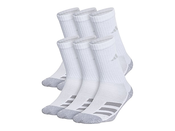 adidas Angle Stripe Kids' Crew Socks - 6 Pack - Free Shipping | DSW