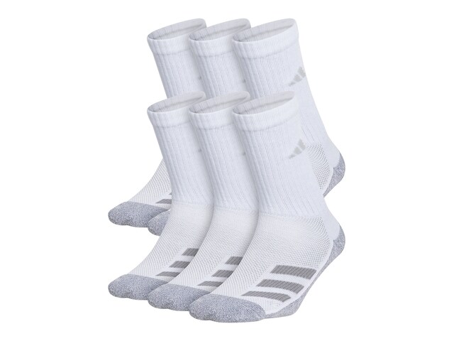 adidas Cushioned Angle Stripe Kids' 6-Pack Crew Sock - Free Shipping | DSW