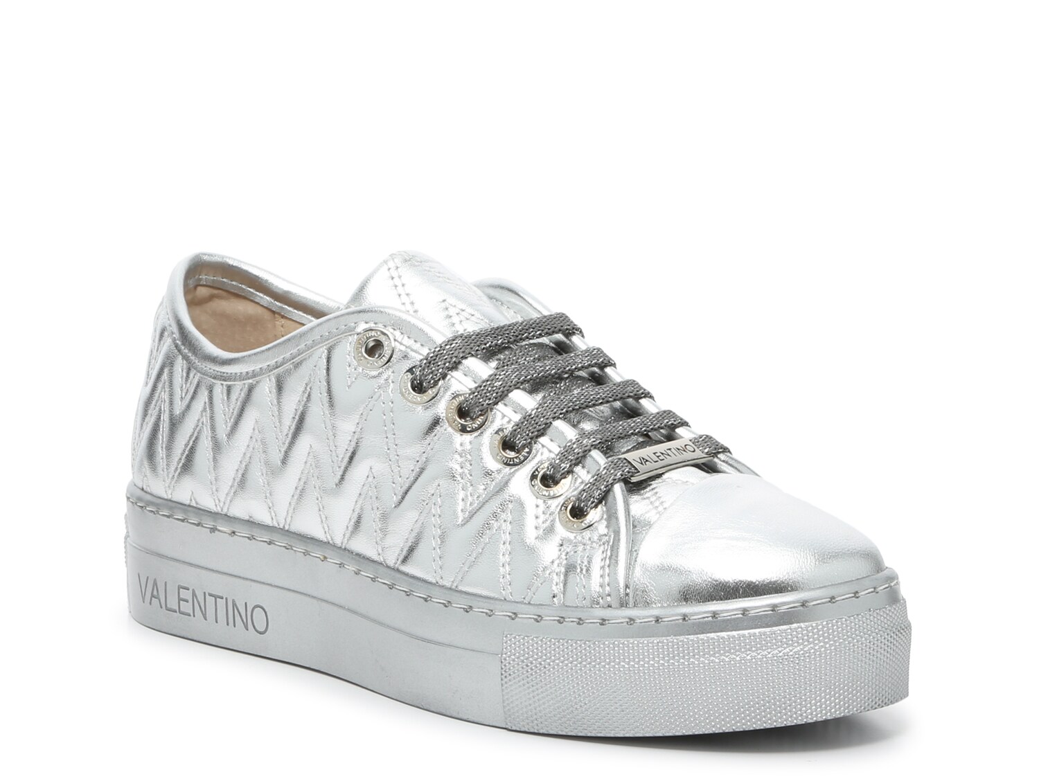 valentino by mario valentino metallic sneakers