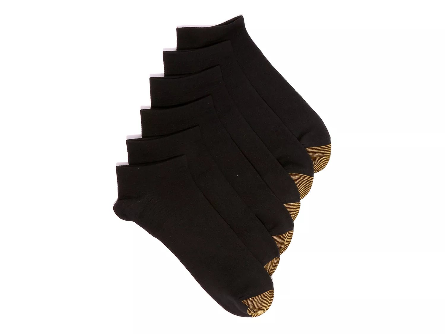 Gold Toe Solid Men's No Show Socks 6 Pack Free Shipping DSW