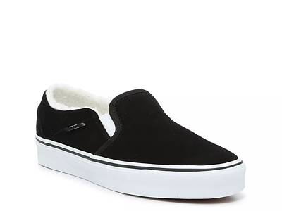 White slip on hot sale vans dsw