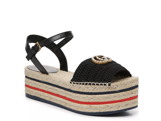 Gucci platform espadrille sandals 2025