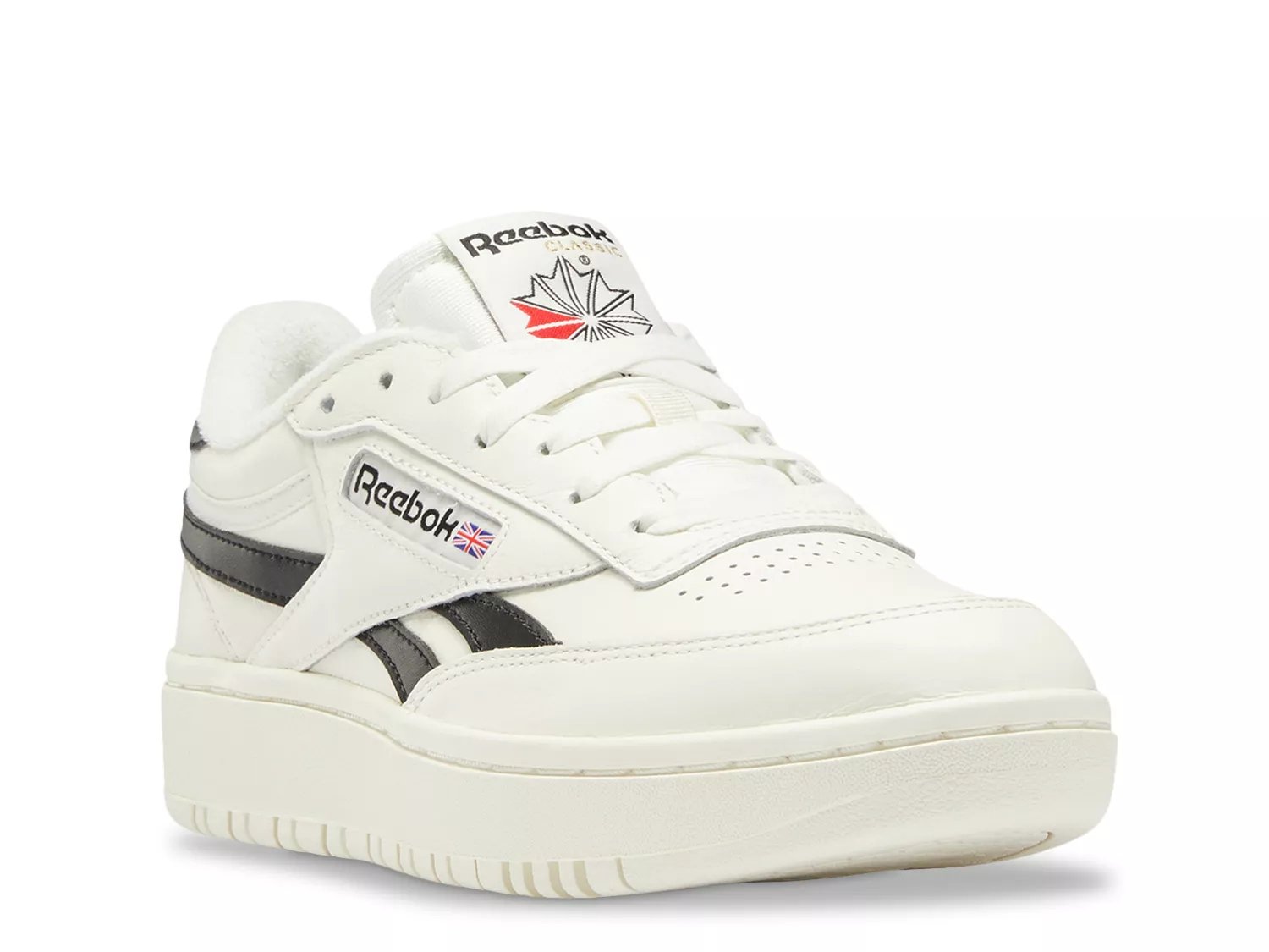 Reebok club C double trainers in white and beige