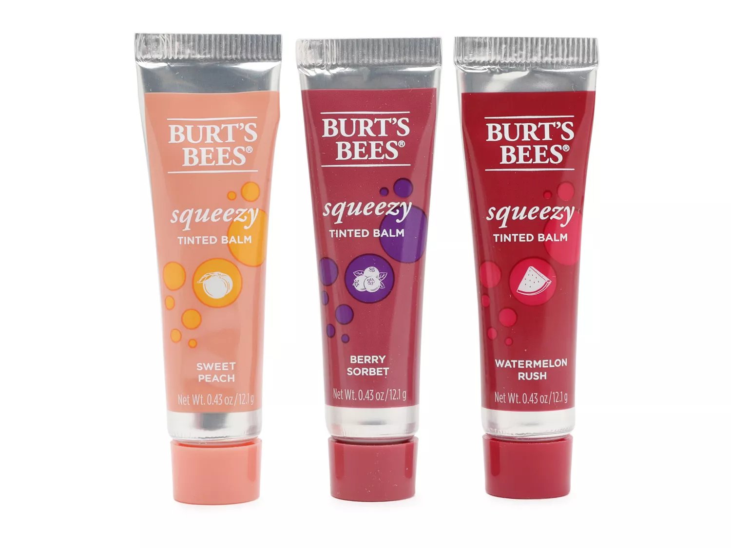 Burt's Bees Squeezy Trio Tinted Lip Balm Set Free Shipping DSW