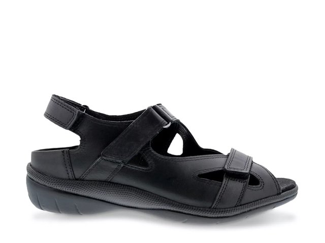 Drew Lagoon Women s Sandal Black Leather 6.5 W