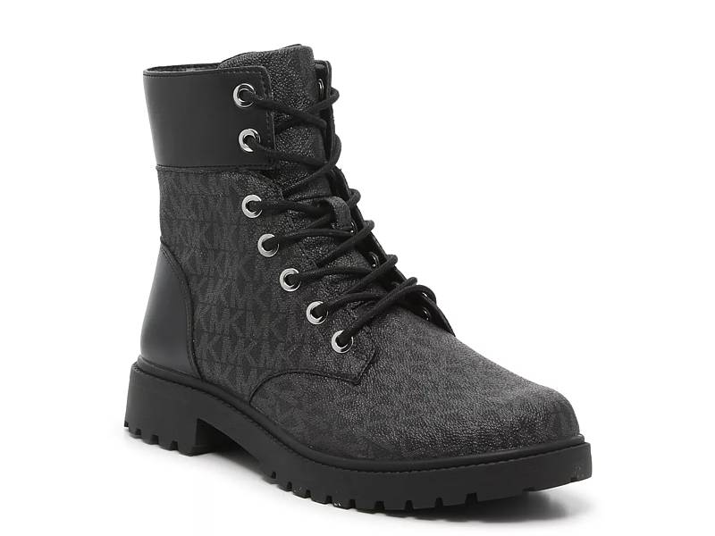 Grey combat clearance boots