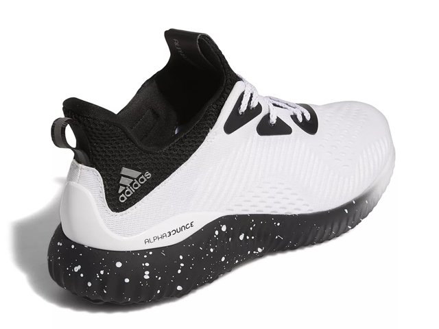 Adidas alphabounce black and white hot sale
