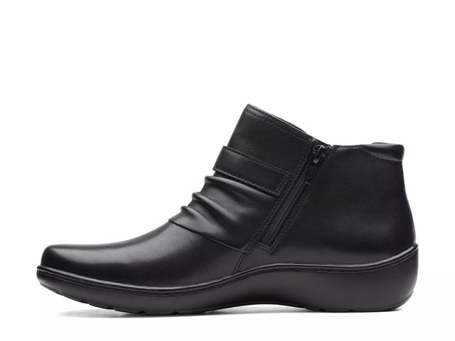 Black clark booties cheap