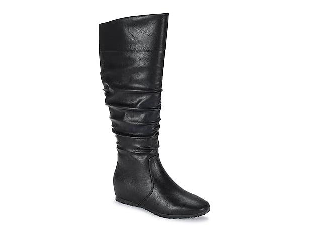 Journee Collection Tiffany Extra Wide Calf Wedge Boot - Free Shipping | DSW