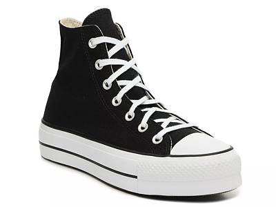 Womens Black & White Converse All Star Hi Trainers