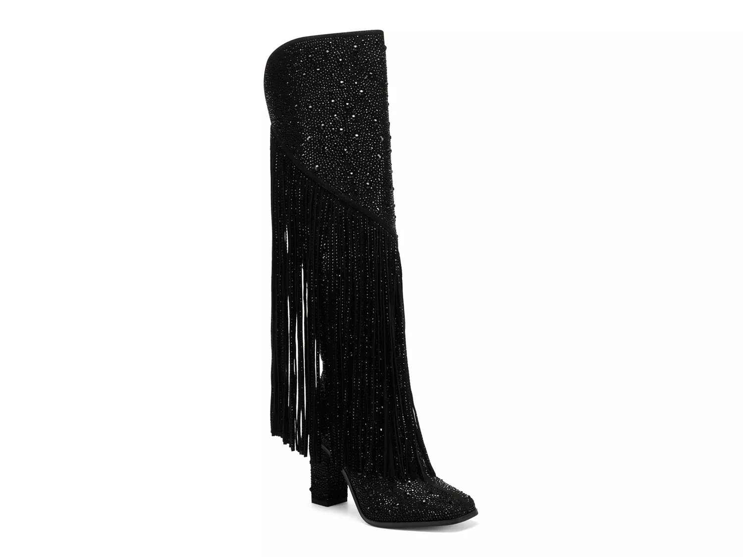 Jessica simpson shop black rhinestone boots