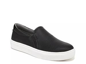 Black slip on store shoes women