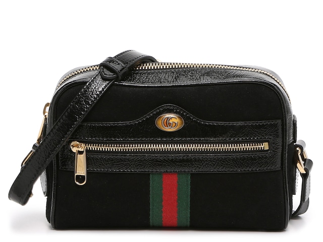 Gucci Logo Stripe Leather Crossbody Bag - Free Shipping | DSW