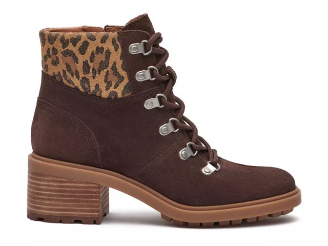Leopard booties lucky cheap brand
