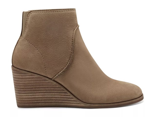 Lucky brand ankle top boots wedge