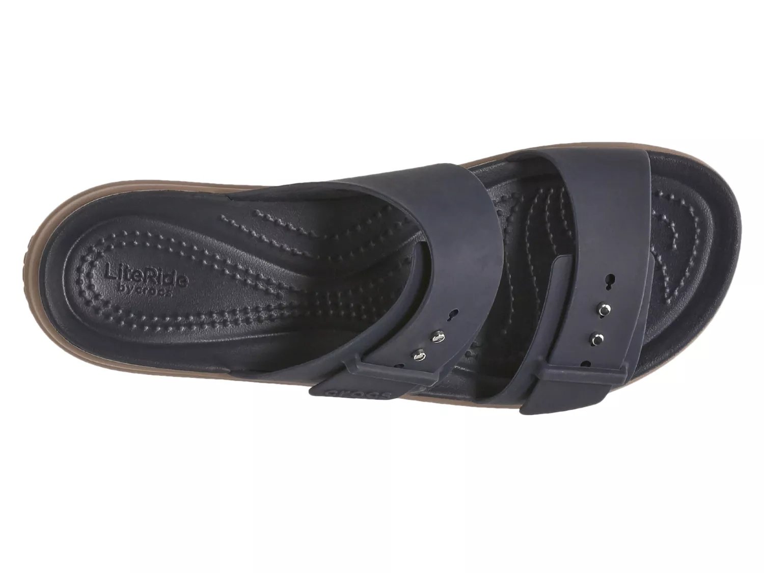 crocs low wedge black