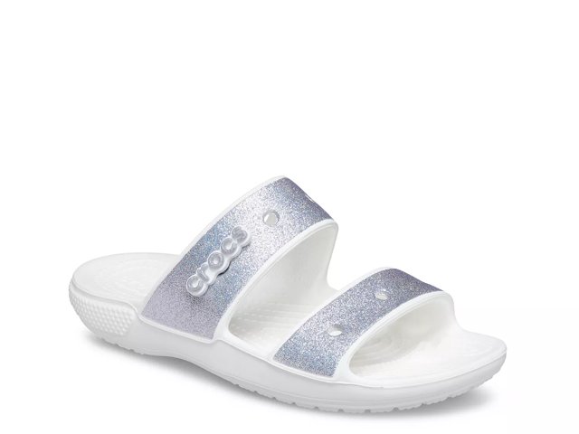 Crocs Classic Glitter 2 Slide Sandal - Free Shipping | DSW