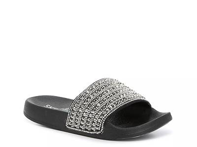 Skechers black clearance slides