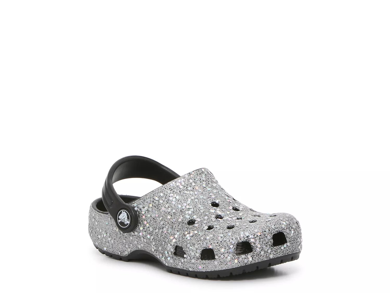 Black store sparkly crocs