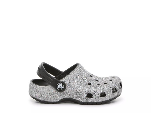 White glitter crocs shop
