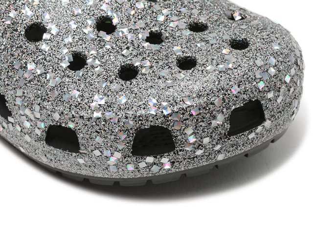 Crocs black glitter discount