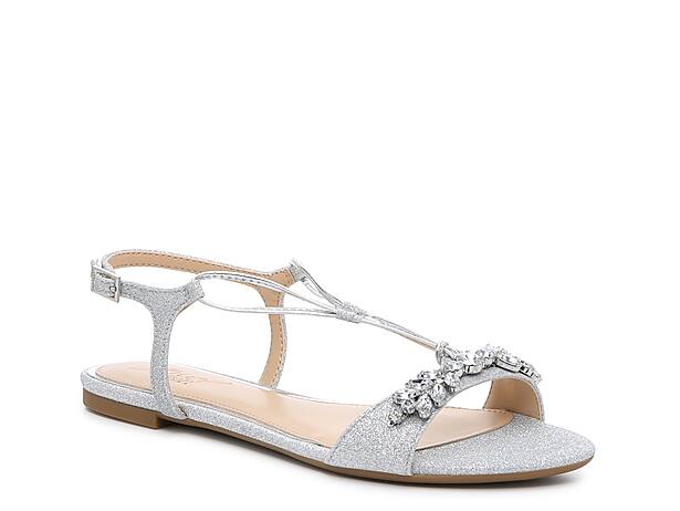 Silver Flat Sandals | DSW