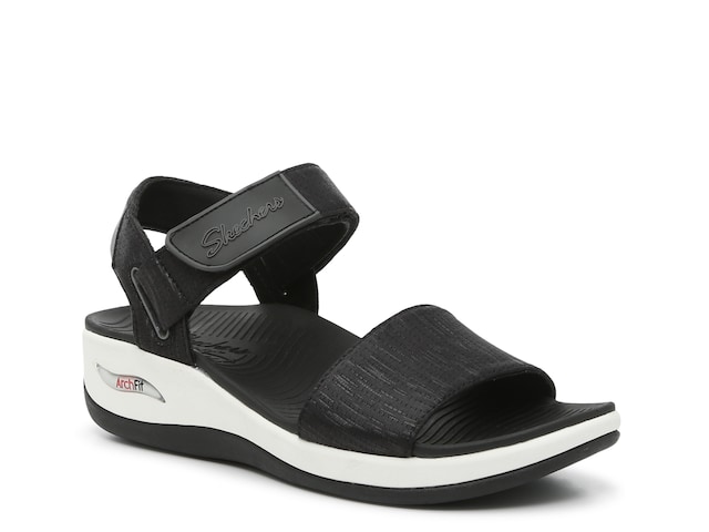 Skechers Arch Fit Sunshine Wedge Sandal - Free Shipping | DSW