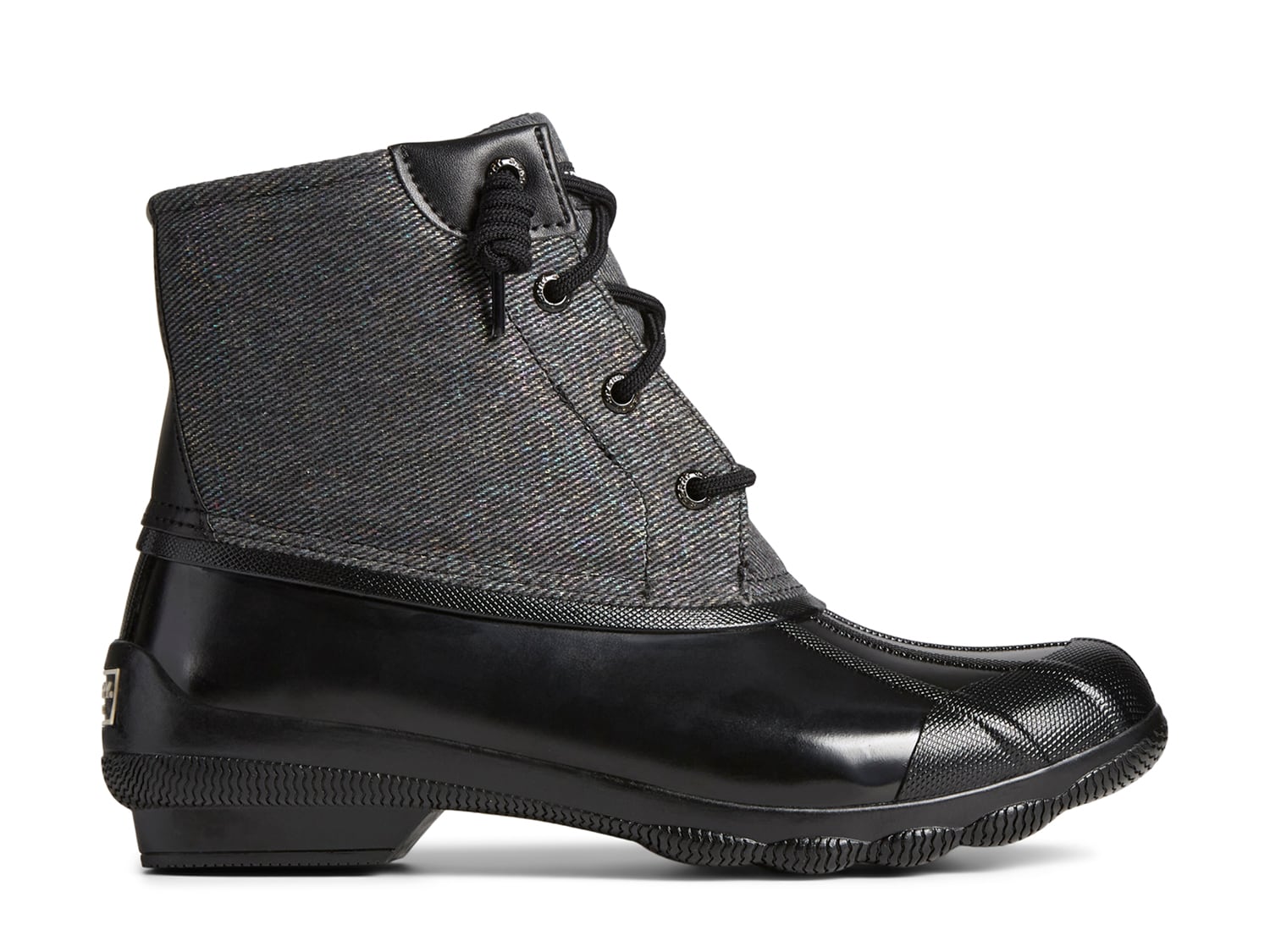 black sparkle sperry boots