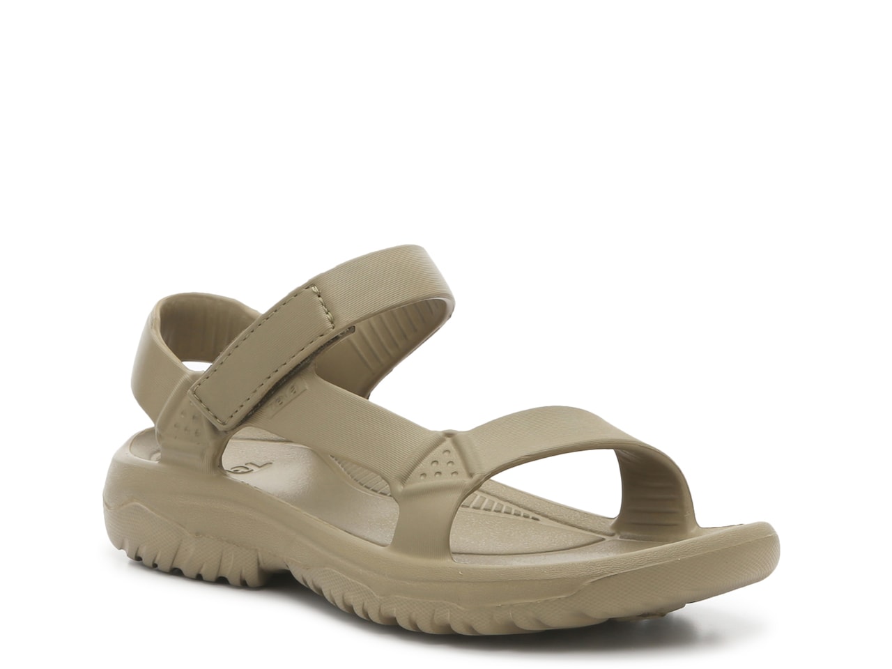 A pair of hiking sandals, color khaki.