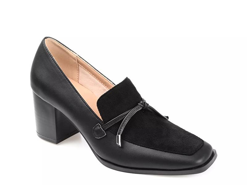 Ladies block heel on sale loafers