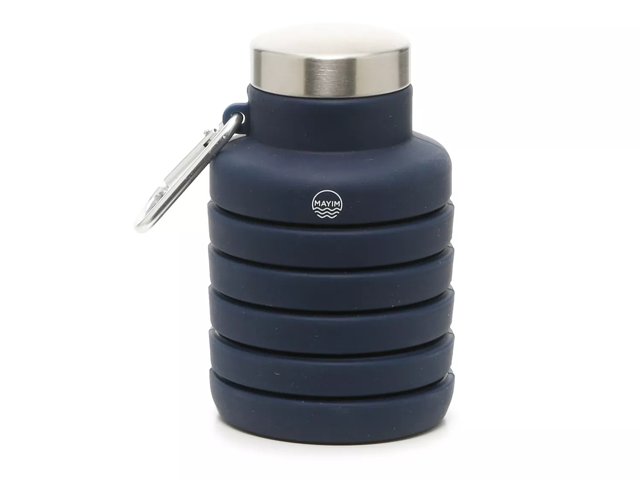 Mayim Neoprene Capsule Water Bottle with Dark Blue Sleeve, 2.2 L