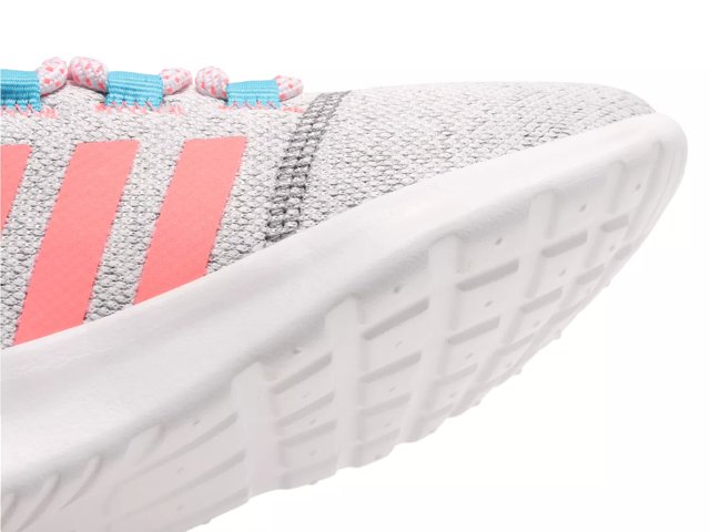 Adidas cloudfoam pink and white sales