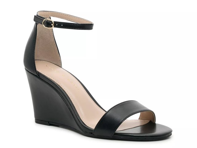 Black wedge sandals near new arrivals me